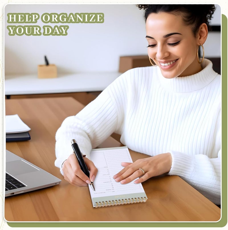 Thboxes 2 Packs To Do List Notepad, Totally 208 Pages To Do List Notebook A5 Undated Daily Planner Notepad with Transparent Cover and Task Checklist Home Office School Supplies, Simple Style - Image 5